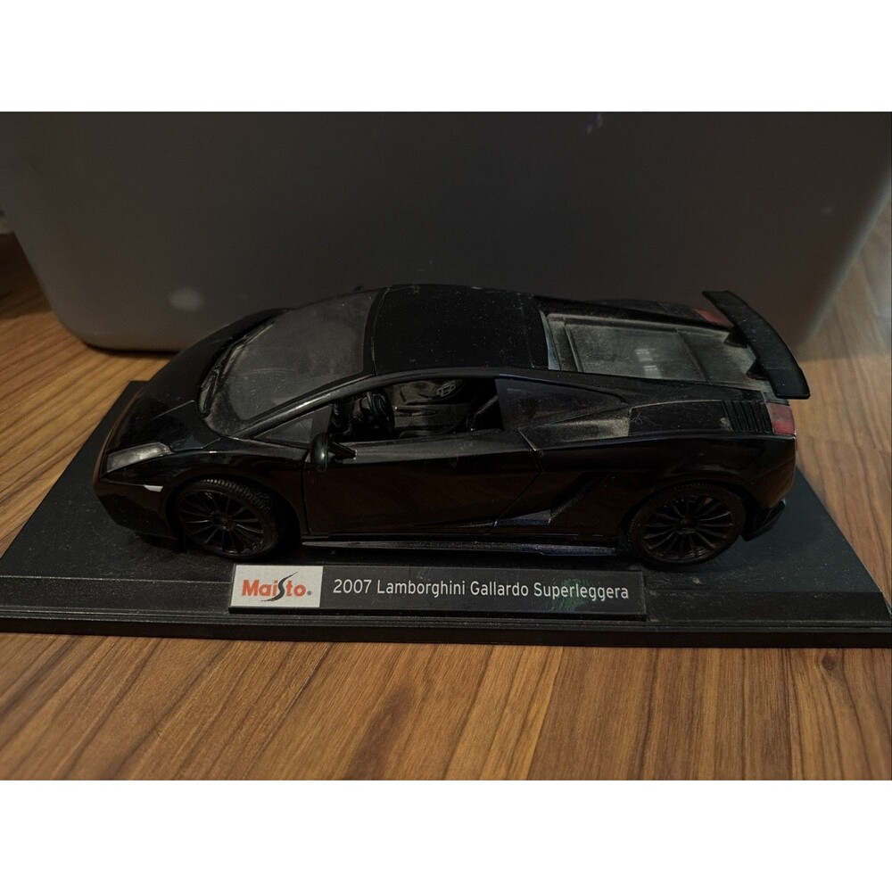 1/18 Maisto 2007 Black Lamborghini Gallardo Superleggera Die Cast Used